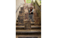 Woodblock art complete by a fine art major as part of the bachelor of fine art program at Elmhurst College.