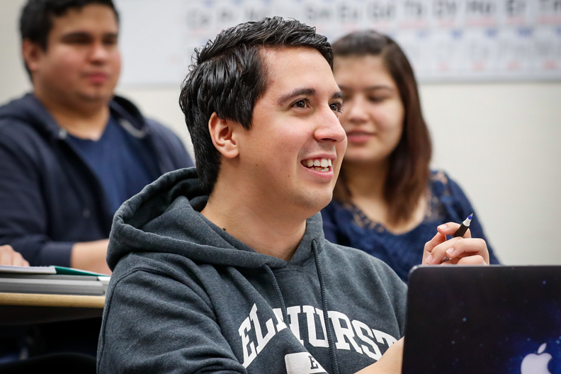 student thinking about student talking about undergraduate and graduate studies
