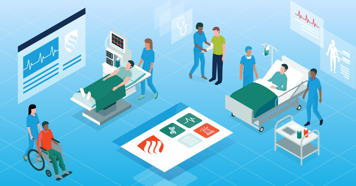 Illustration showing how an MSN degree builds the necessary leadership skills for a successful career in nursing.